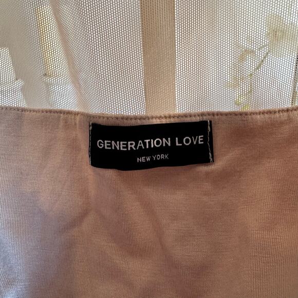 Generation Love Sheer Panel Sleeveless Top Nude Blush Size Small Sample NWOT - Picture 4 of 5